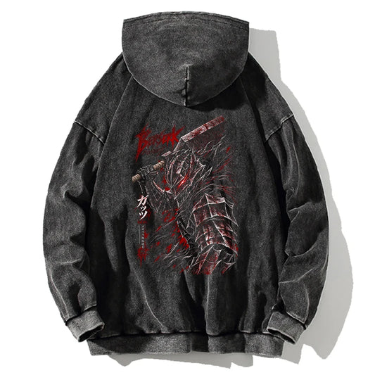 Anime Retro Washed Hoodie V2