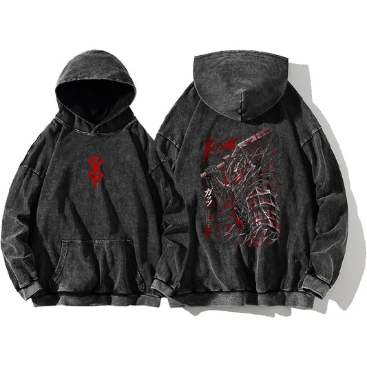 Anime Retro Washed Hoodie V2